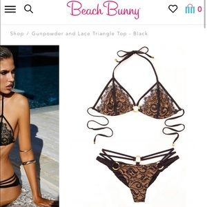Beach Bunny Gun Powder Lace Bikini Set
